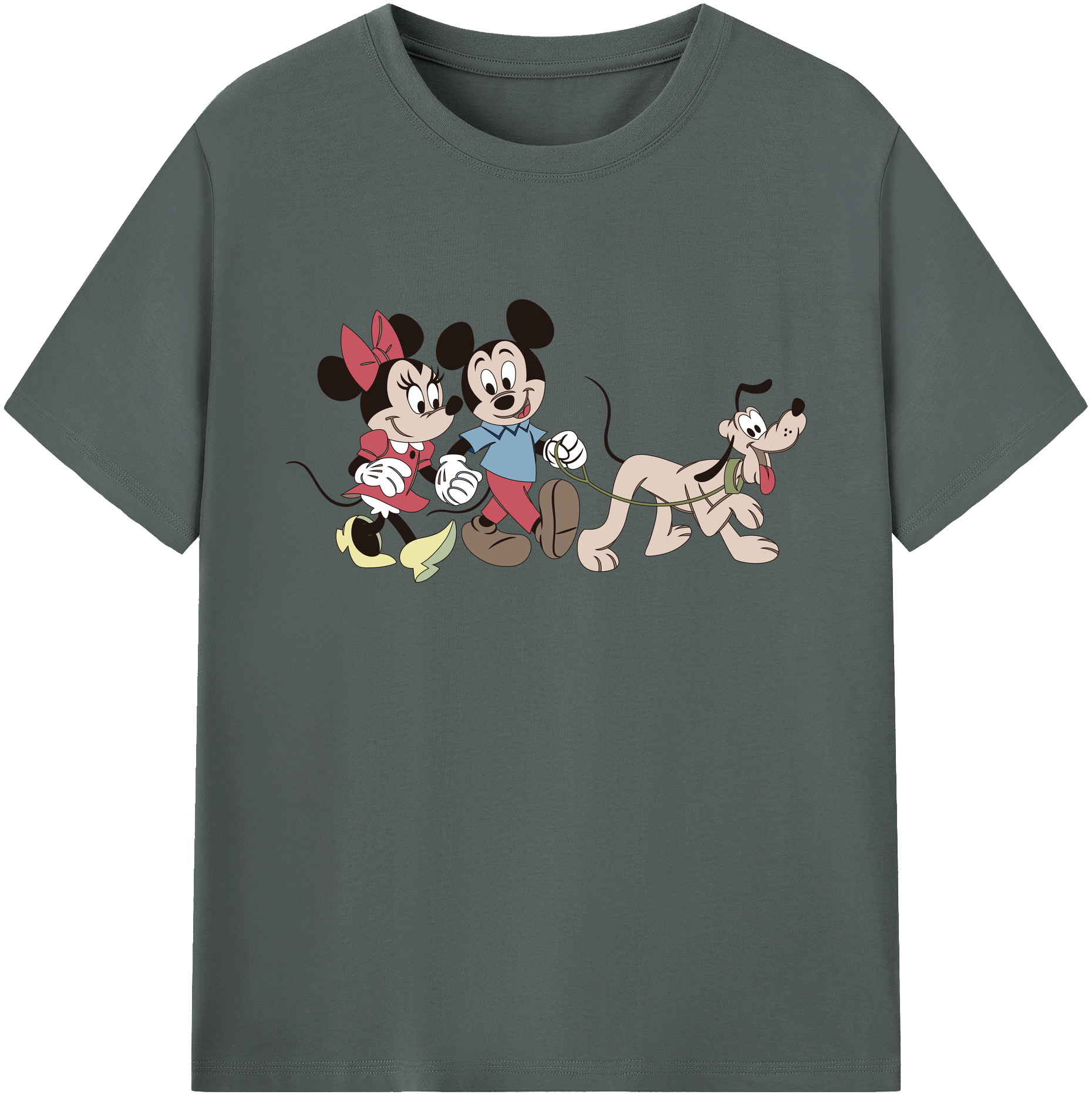 ミッキーマウス Mickey Mouse 綿100％ メンズ半袖Tシャツ｜肌触りやわらか＆通気性